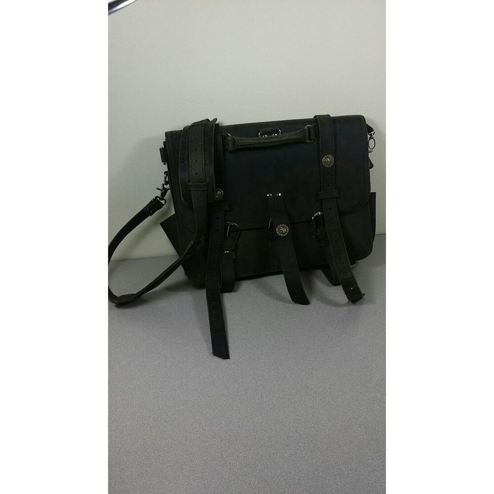 Quality Handmade? Distressed Leather Portfolio Computer Case Book Bag Cross